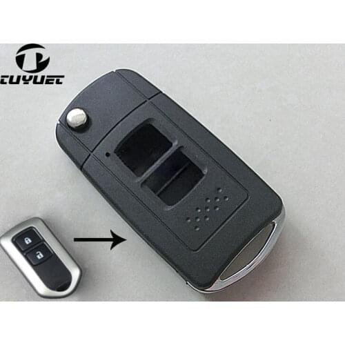 Brand New FOB Car Key Case For For 2014 Toyota New Vios Highlander Yaris Verso Modified Folding Flip remote key case