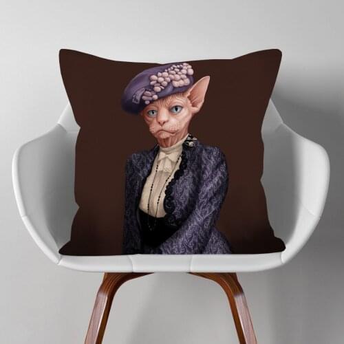 Animals Painting Pillowcase Decoration Lion Dog Cat Cosplay Sofa Cushion Cover 45X45cm Decorative Pillow Case