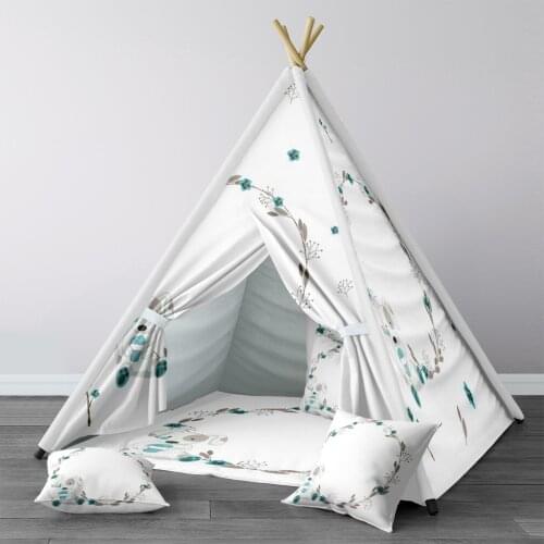 Play Tent for Kids Wigwam Portable Indoor Playground Tents Children Bedrooms White Puppy Dog Circle Model 1416