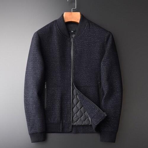 Classic Stand Collar Parka Men Hight Quality Add Wadding Slim Fit Flower Yarn Winter Jacket Men Plus Size 4xl Fashion Mens Coats