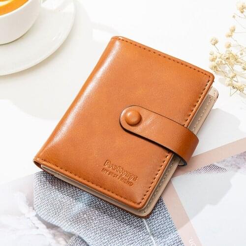 New Credit Card Holder Wallet Casual Card Holder Hasp Wallet PU Leather Bank Card Wallets Business ID Card Wallet