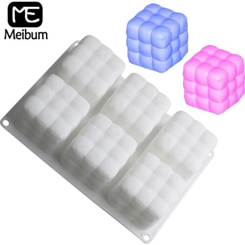 Meibum 6 Cavity Silicone Cake Mould Sofa Modeling Soap Aroma Candle Mold Mousse Bakeware Pastry Baking Tools Home Decoration