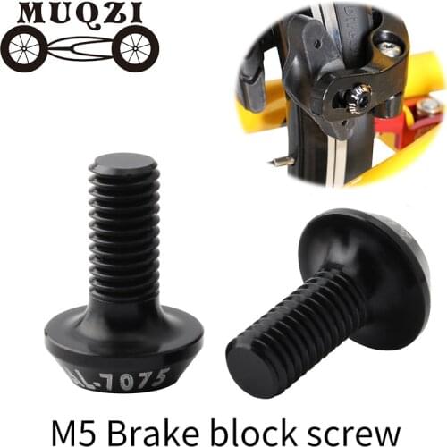 MUQZI Road Bike Dead Fly Bicycle Foldable Bicycle C Clip Brake Pads Fixed Screw M5 Clamp Lock Screw