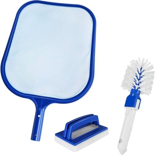Pool Cleaning Kit, Portable Spa Hot Tub Swimming Pool Accessories with Leaf Skimmer Net, Sponge Brush CNIM Hot