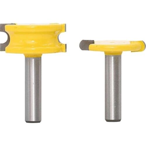 2 pcs 8mm Shank Canoe Flute and Bead Router Bit Set Woodworking Tungsten Cobalt Alloy Wood Tenon Cutter Milling Bits Tools 02034