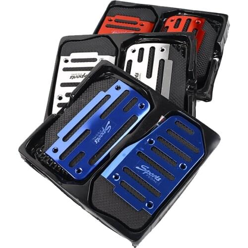 2pcs/set Universal Non Slip Aluminum Automatic Transmission Car Pedal Cover Set For Brake Accelerator