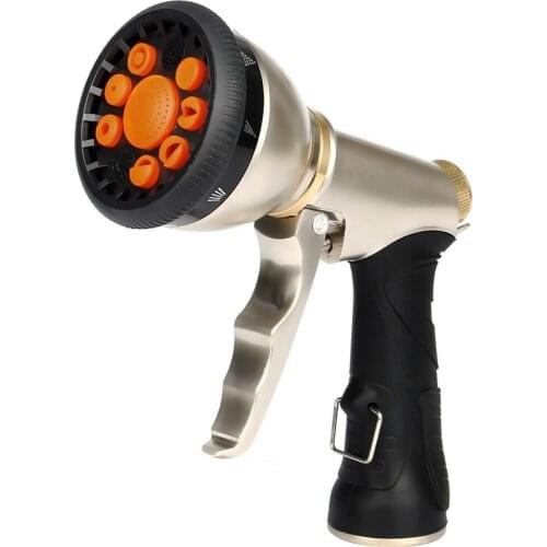 9 Patterns Garden Water Gun Hose Nozzle Adjustable Multifunction Car Wash High Pressure Sprayer Plant Watering Sprinkler Tool