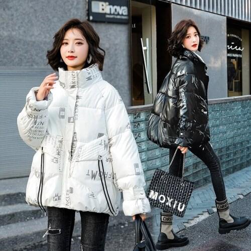 Parka female 2021 suits winter coat shiny new bread or lend students down cotton-padded jacket bf wind winter jacket