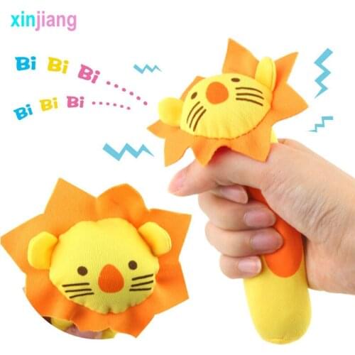 Cute Animals Baby Rattles Soft Plush Rattles Toys Handing Grasping Mobiles BB Sounder Ring Bell Pelucia Teether Infant Baby