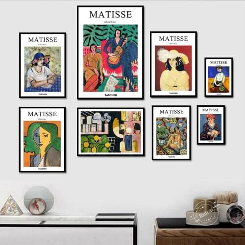 Matisse Posters Abstract Colorful Style Canvas Painting Exhibition Wall Art Pictures Prints For Living Room Home Decor