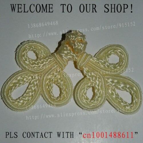 Handmade China knot buttons Cream-colored 13-15cm 10 pcs/lot accessoriess for garment gift package doll