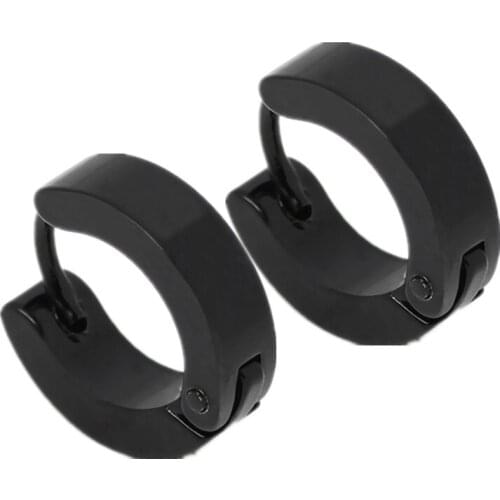 Unisex 2 PCS Men womens Stainless Steel Earrings Huggie Hoop Earrings Gift ME001