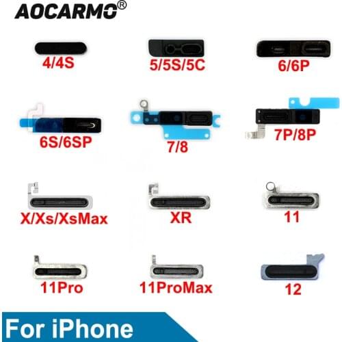 Aocarmo Earpiece Mesh Ear Speaker Cover Dust Net For iPhone 4 4S 5 5S 5C 6 6S 7 8 Plus X Xs Max 11 12 Pro Max Mini Replacement