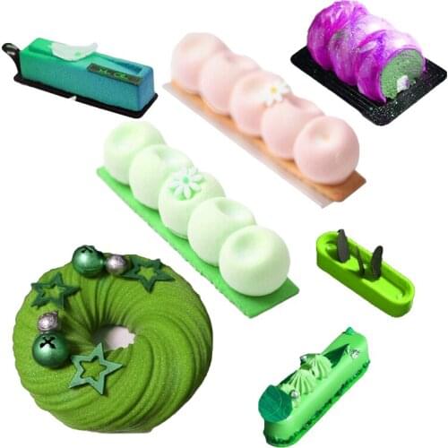 Meibum 29 Types Long Strip Mousse Baking Mould Cake Decorating Tools Non-Stick Silicone Mold Party Dessert Kitchen Bakeware