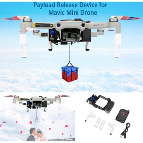 Air-Dropping Thrower System Wedding Ring Gift UAV Remotely Delivery Device and Landing Gear For DJI Mavic Mini Drone Accessories