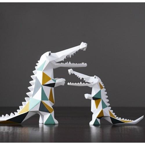 Nordic modern geometric crocodile animal desktop decoration bedroom living room office crafts home decoration accessories