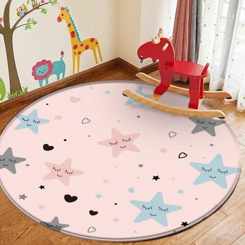 Top Fashion Rug Childrens Flannel Carpet Rug Animal Puzzle Game Star Learn For Baby The Childrens Room Play In Round Carpet