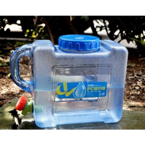 5L/8L Outdoor Camping Travel Car Water Bucket Water Carrier Canister with Water-tap & Leak Proof Lid