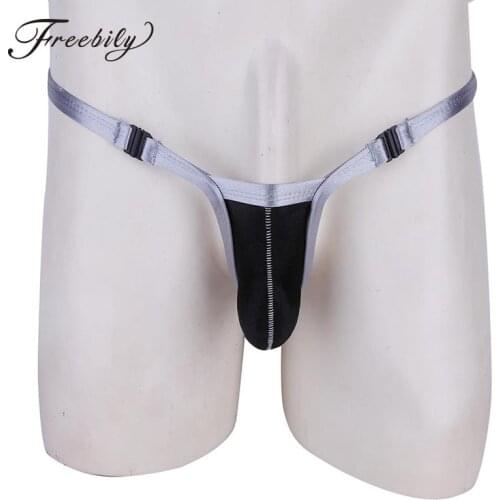 #M-XXL Mens Free Buckle Low Rise Stretchy Bikini G-string Underwear with Bulge Pouch