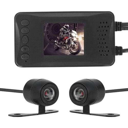 Universal Dash Cam Video Recorder Waterproof 1.8Inch Dual Camera Durable Motorbike Recorder Driving Recorder