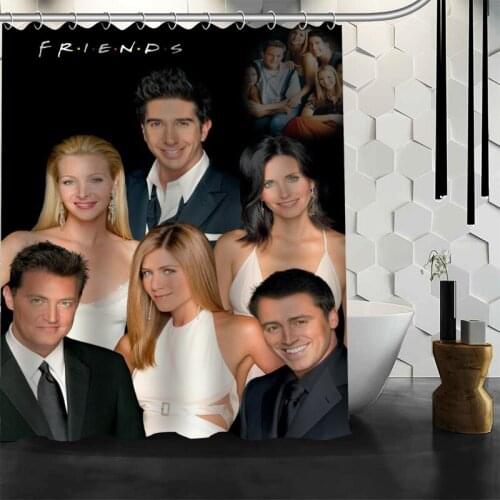 Friends TV Shower Curtain Custom Polyester Fabric Bath Curtains For Bathroom 3D Waterproof Bath Curtain Hook Modern Eco-Friendly