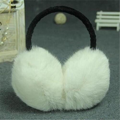 Real rex rabbit fur earmuffs autumn winter keep warm earflap women and men ear muff 7 colors