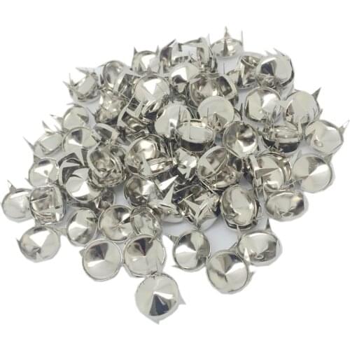 100pcs 12mm Cone Metal Stud Rivet Punk Shoes Bag Clothes Accessories