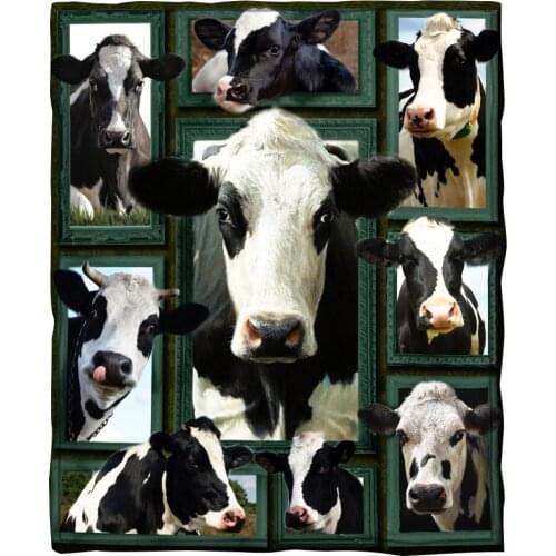2021 Cow Fleece Blanket 3D full printed Wearable Blanket Adults/kids Fleece Blanket Sherpa Blanket Drop Shipping 01