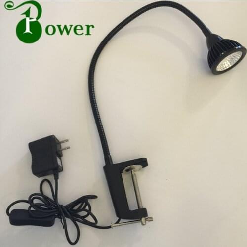 5W 110V/220V With Plug Super Sright Gooseneck CNC Machine Clip Work Light G Basement