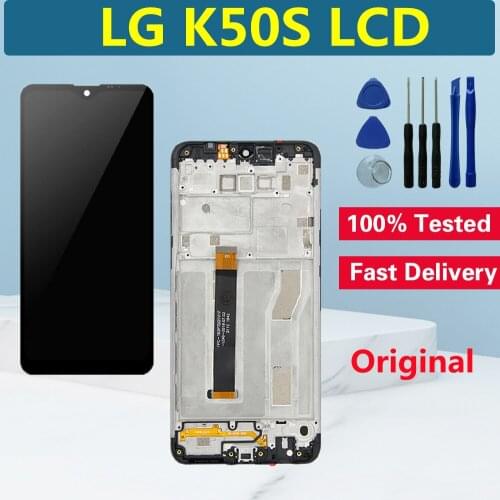 6.5" Original LCD With Frame For LG K50S LCD Display Touch Screen Digitizer Assembly For LG K50S LM-X540 LCD Screen Replacement