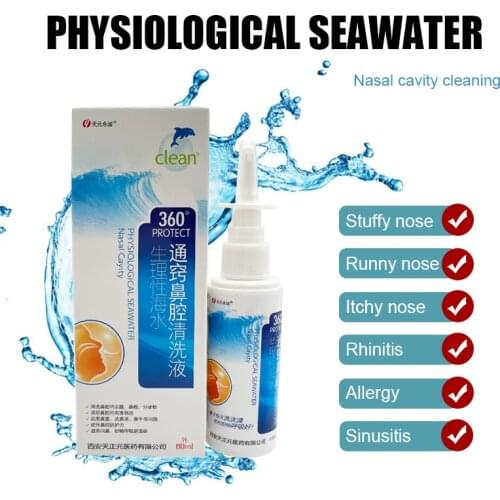 60ML Nasal Clean Wash saline Rhinitis Chronic Sinusitis Nasal Spray Anti Snoring Stop Spray Snore Relief Liquid Nose Care