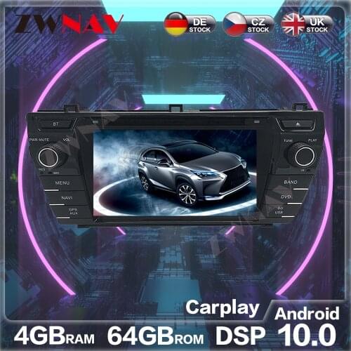 For Toyota Corolla 2013-2016 car radio Android 4+64GB car DVD player Built-in DSP Car multimedia Radio GPS Navigation Headunit