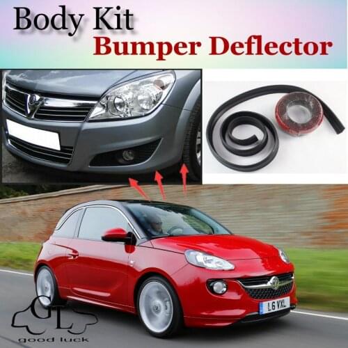 Bumper Lip Deflector Lips For Vauxhall Adam 2012~2015 Front Spoiler Skirt For TopGear Friends to Car Tuning / Body Kit / Strip