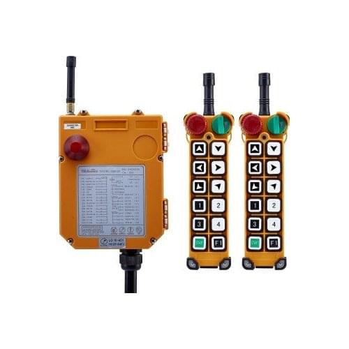 Uting wireless industrial remote control F24-12S with two transmitter to one receiver UHF or VHF 18-65V and 65-440V