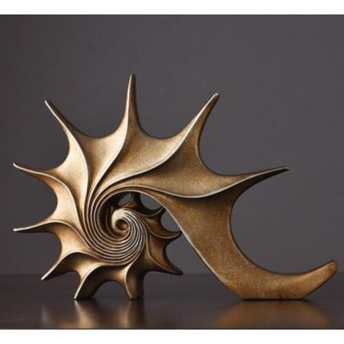 RESIN CONCH STATUE SEA SNAIL ANIMAL SCULPTURE WHELK FIGURINE RESIN CRAFTS CHRISTMAS GIFT PORCH HOME OFFICE DECORATION