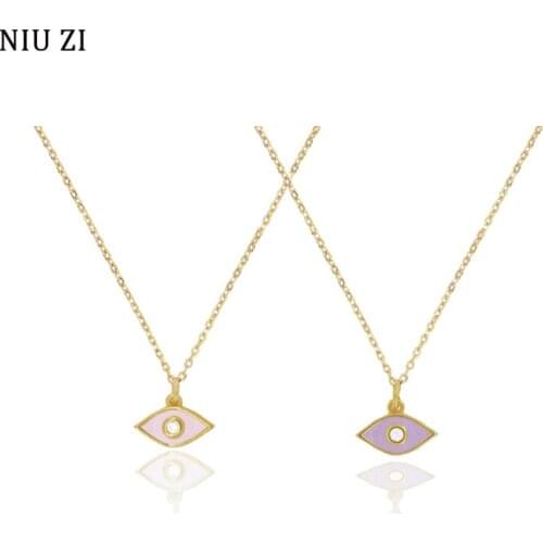 Vintage Pendants Necklace For Women Eye Moon Shape Golden Long Chain Necklace Personalized Female Jewelry Gift To Girlfriend Hot