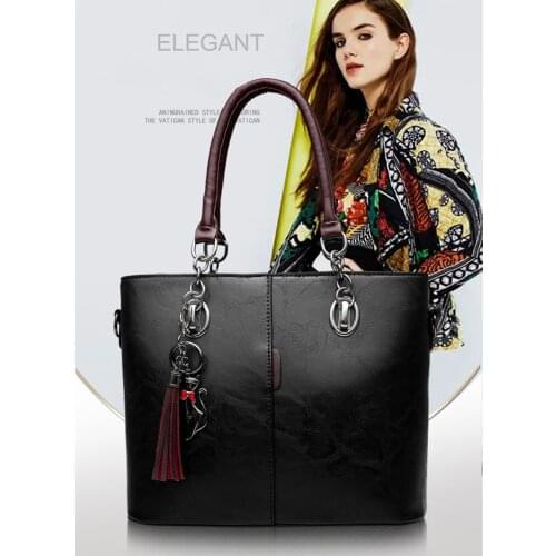 Women Bags Designer 2021 Big Solid Leather Tassel Crossbody Shoulder Bags For Women Messenger Ladies Hand Bag