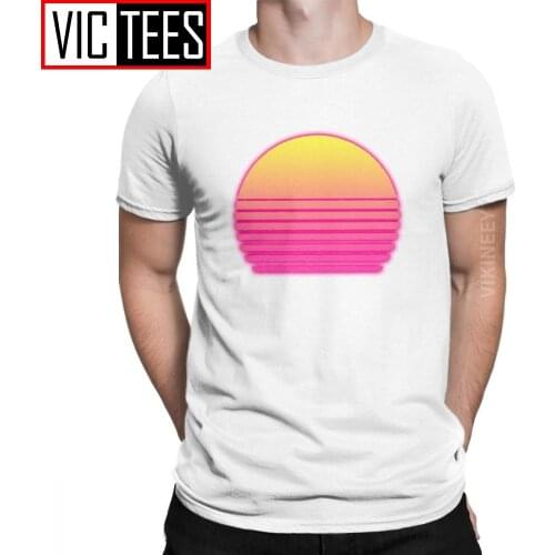 Hotline Miami Synthwave Sun Men Tshirt Awesome T-Shirt Cotton Sweatshirt Winter Oversized Streetwear