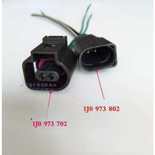 For VW Audi Water Temperature Sensor Plug Outdoor Temperature 2pin Adapter Connector Cable 1J0 973 702 1J0973802