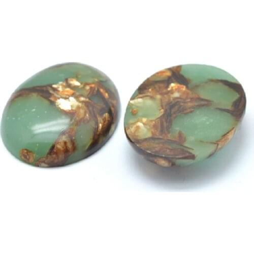 10pcs Assembled Bronzite Cabochons Oval Dyed 40x30x7.5~8.5mm