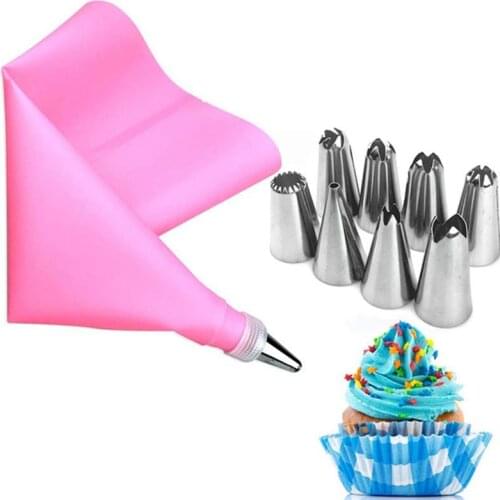Pastry Bag Tips Cake Decorating Tips Set Icing Piping Cream Reusable Pastry Bags with Nozzle Set DIY Cake Decorating Tools