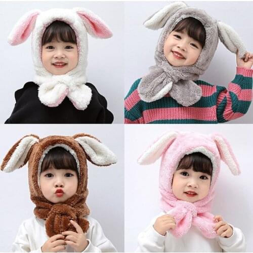 Autumn Winter Baby Kids Boys Cute Warm Hats Children Girls Rabbit Ears Caps Cartoon Photography Props wf