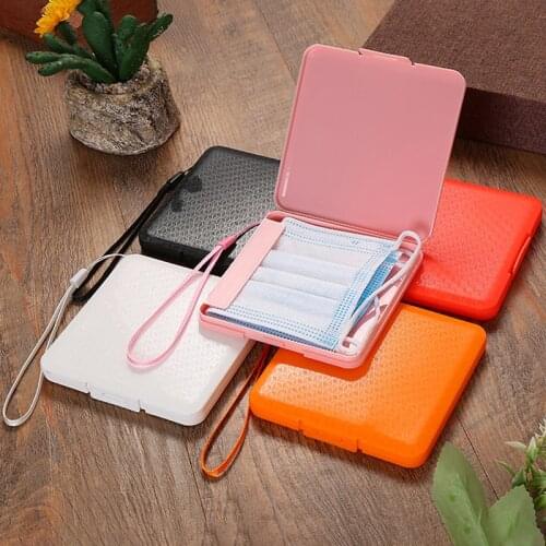 7Styles Silicone Portable Face Mask Storage Box Dustproof Mask Case Reusable Storage Bag