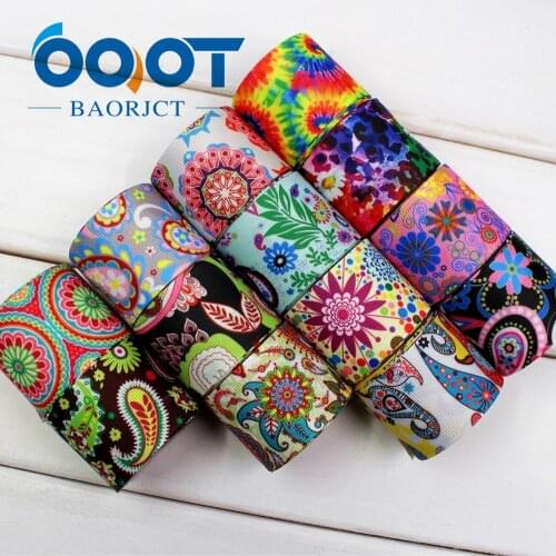 OOOT BAORJCT 174122,38mm flowers Printed grosgrain ribbon,DIY handmade,Wedding decoration materials, Valentines Day essential