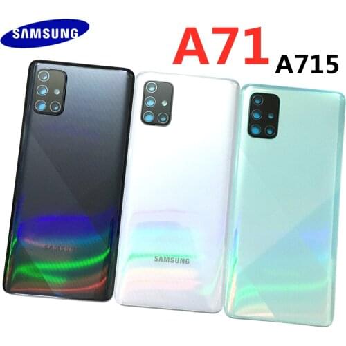 For Samsung Galaxy A71 2020 A715 A715F Original Housing Battery Case Back Cover + Camera Lens Rear Door Replacement Repair Parts