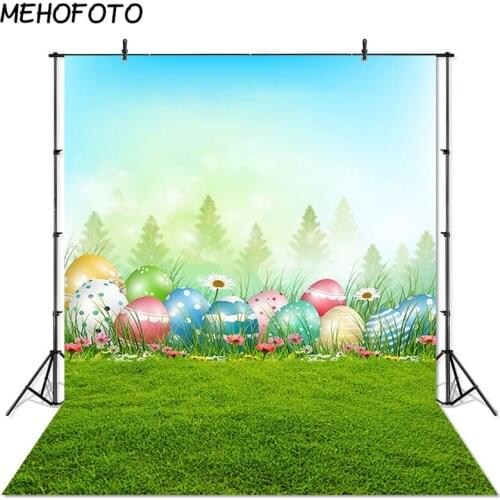 Easter Backdrops Natural Scenery Spring Photography Studio Flowers Colorful Eggs Background Photographic Backdrops Props