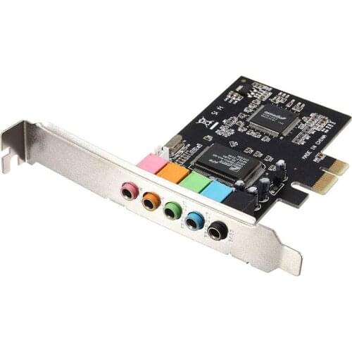 PCI Express PCI-E 5.1 Ch 6 Channel PCIE Audio Digital Sound Card Adapter CMI8738 CMI8738 Audio Sound Card