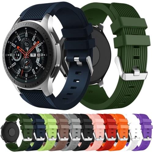 Silicone Watch Band Strap For Samsung galaxy watch 46mm Sport Replacement Bracelet Watchband 22mm For Gear S3 Frontier/Classic