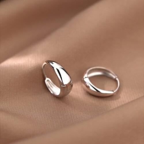 925 Sterling Silver Simple Stud Earrings For Women Wedding Jewelry Pendientes Brincos Prevent Allergy eh077