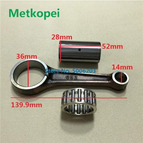 Motorcycle GN125 DR125 GZ125 EN125 GS125 crankshaft connecting rod for Suzuki 125cc GN GS EN 125 con rod with needle bearing